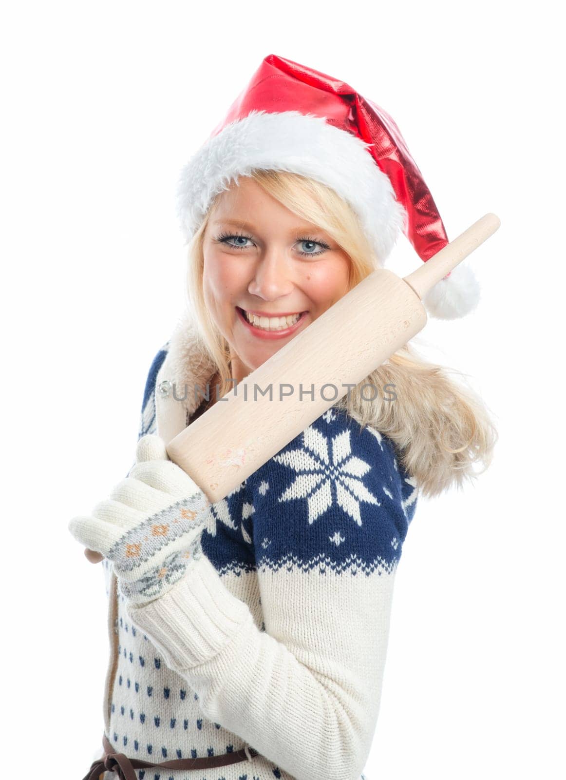 Woman with rolling pin