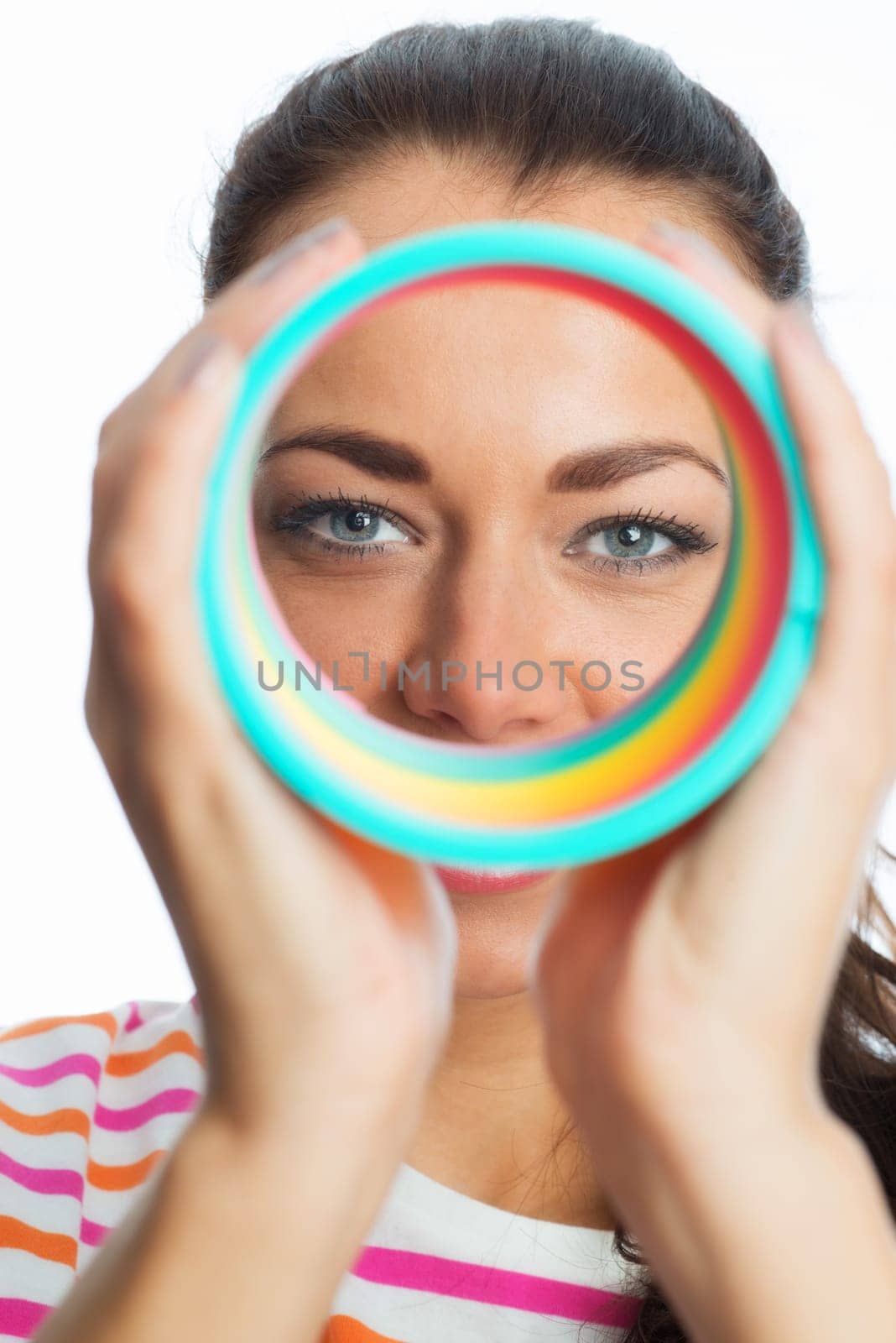Woman has a clear view