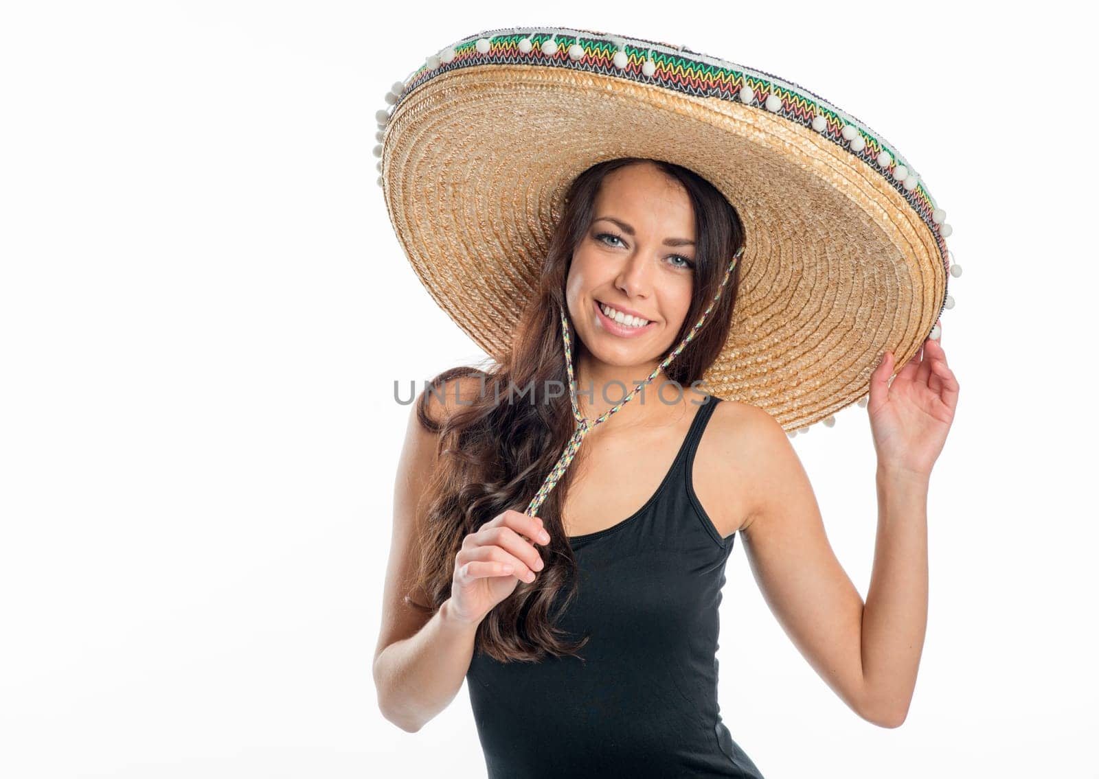 Young woman with sombrero