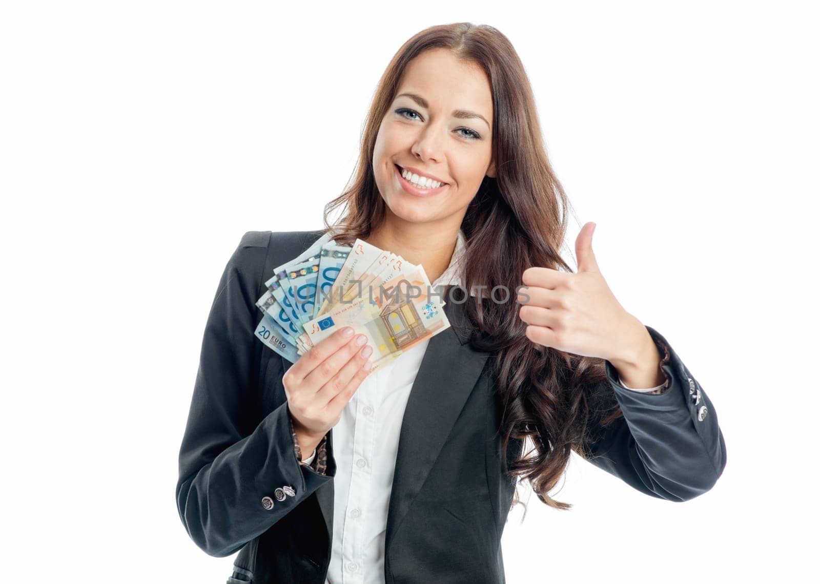Businesswoman with banknotes
