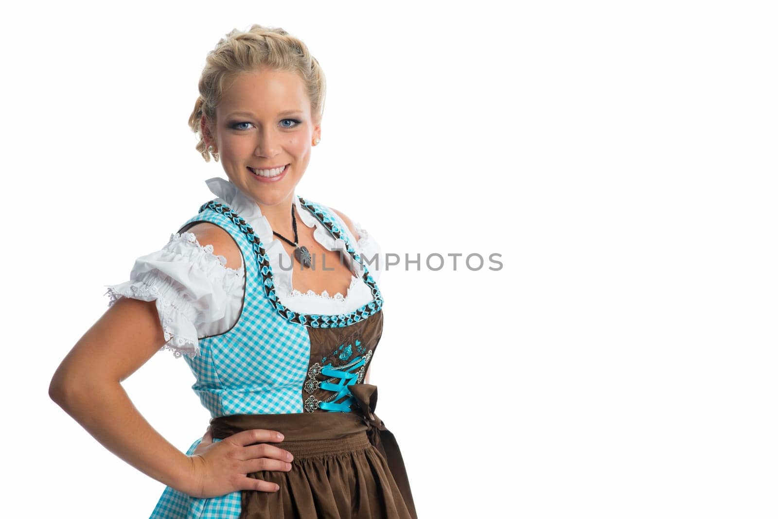 Woman in Dirndl Dress