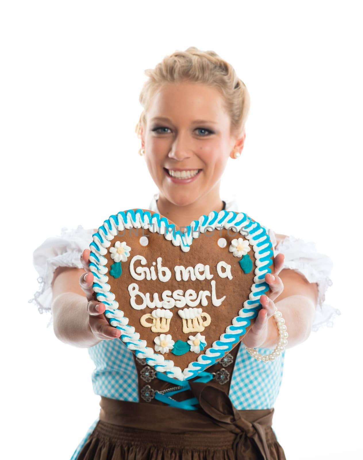 Bavarian girl with a heart
