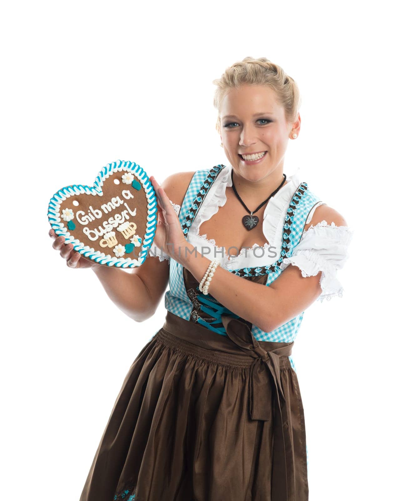 Bavarian girl with a heart