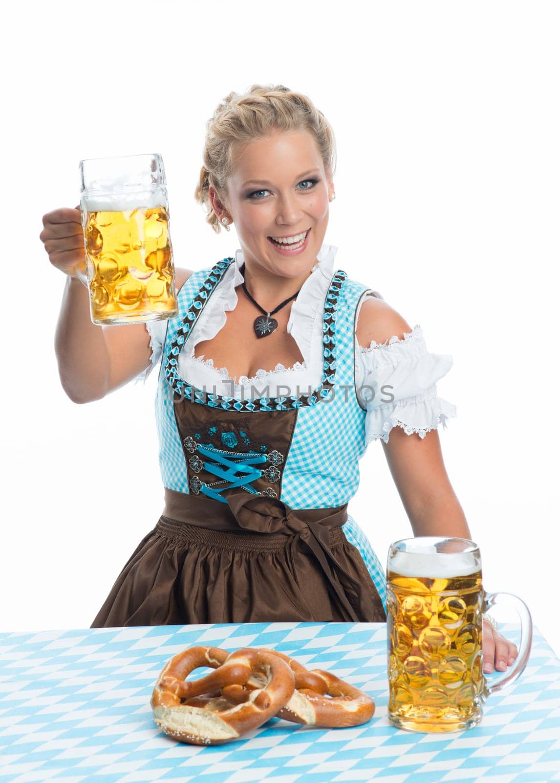 Bayrin with beer and Brezn