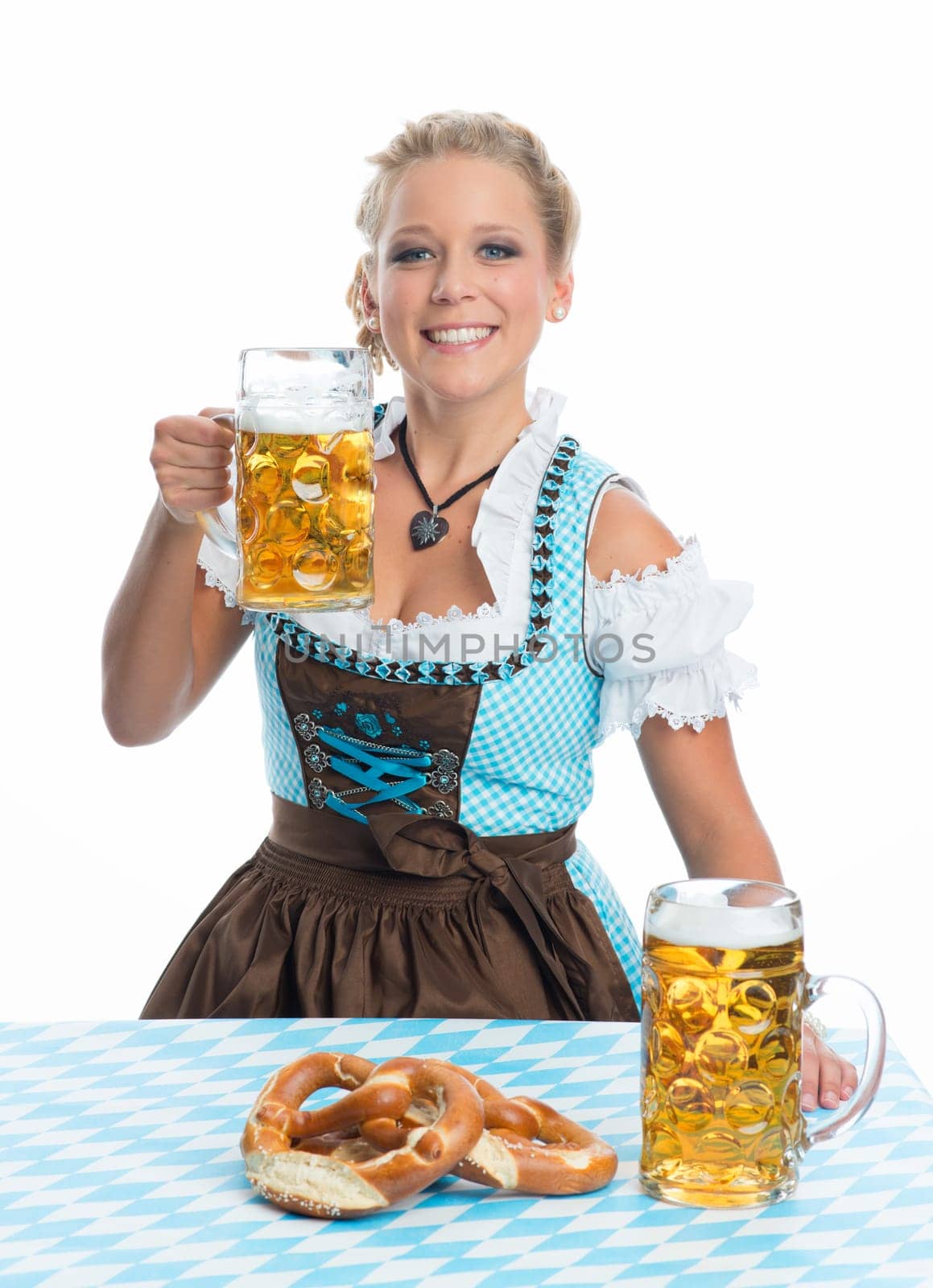 Bayrin with beer and Brezn