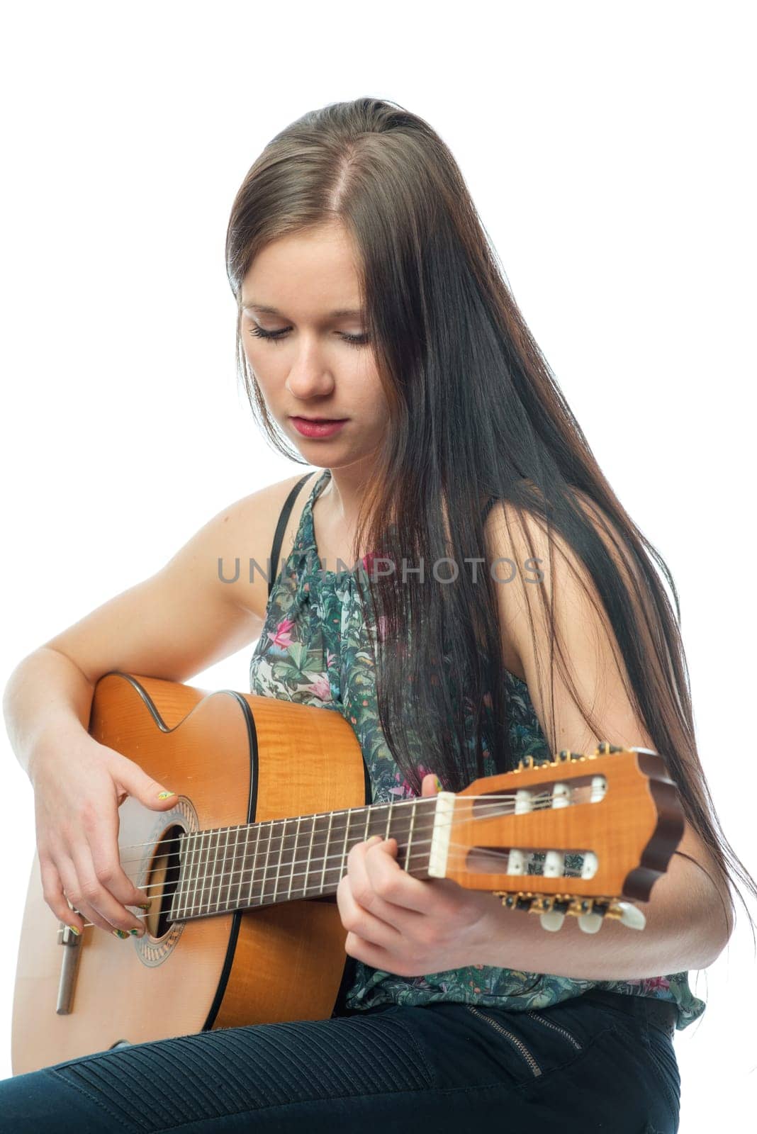 Young girl with guitar