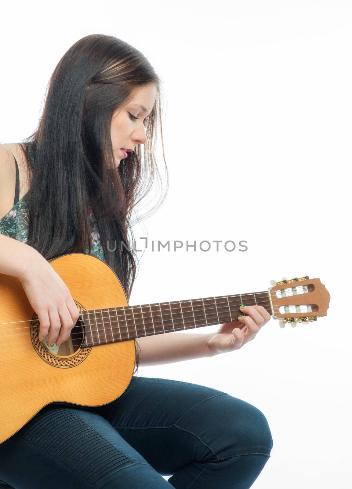 Young girl with guitar