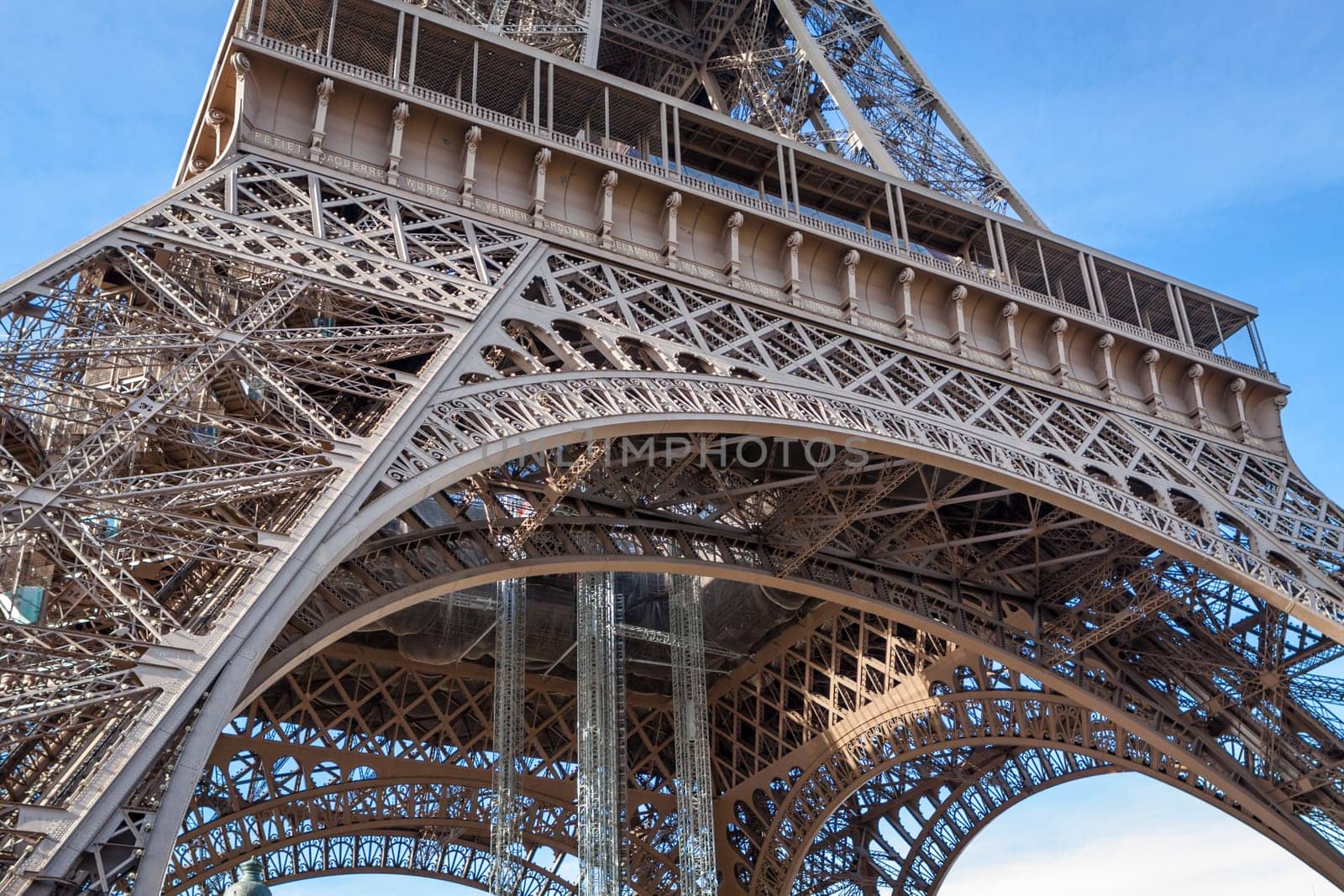 eiffeltower in paris landmark in front of blue sky in spring architecture view