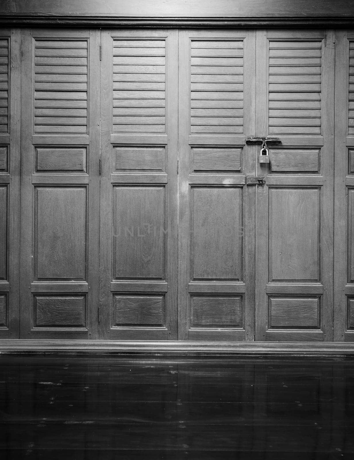 Old wooden asian style door