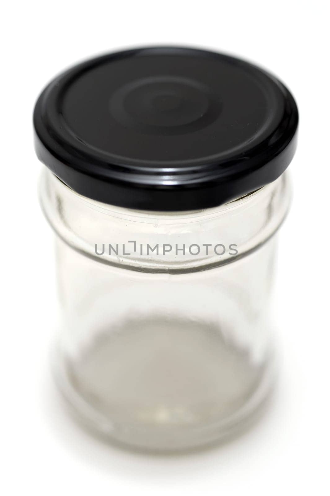 A close up shot of a glass jar