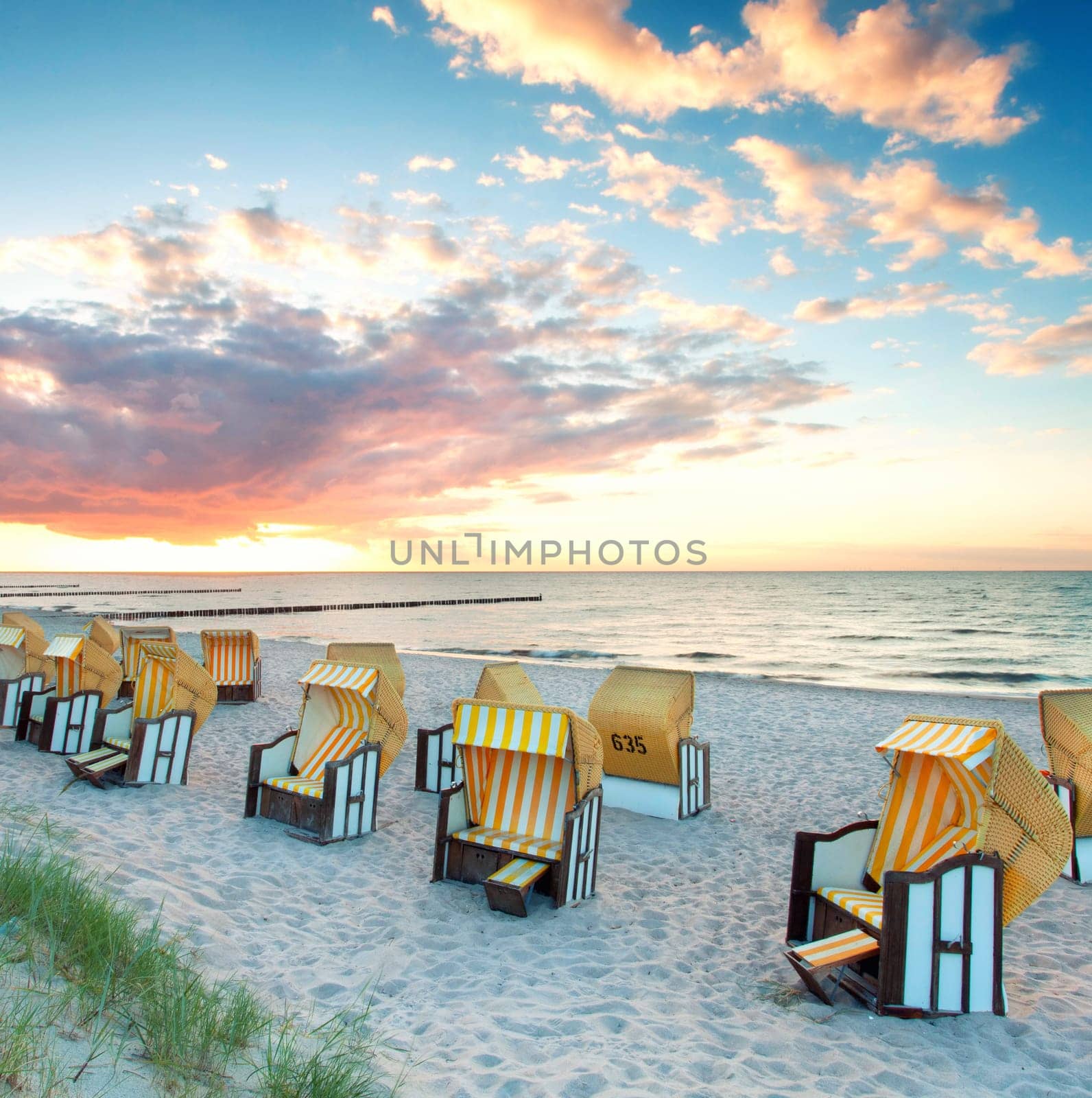 Sunset on the beach - Baltic Sea