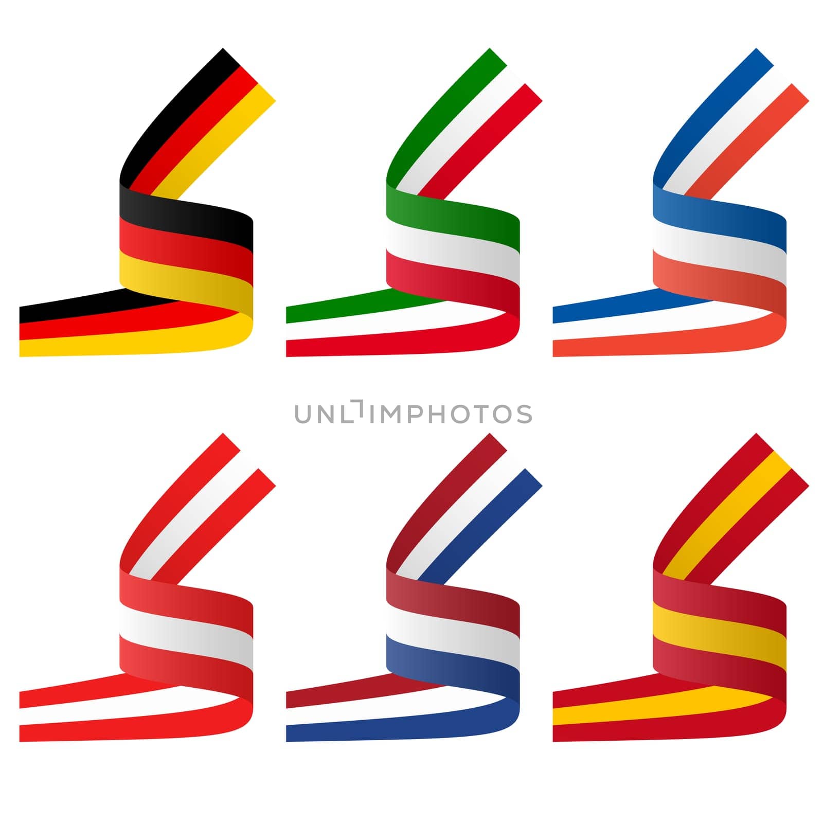 collection - european country flag banners