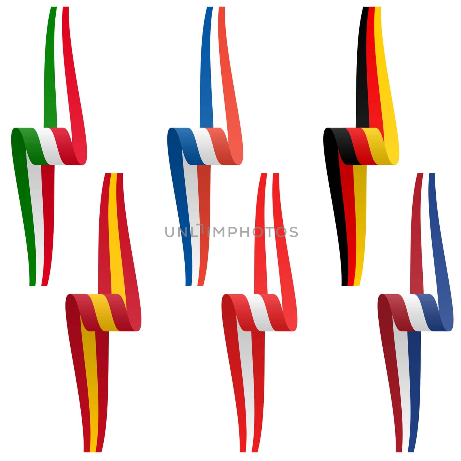 collection - european country flag banners