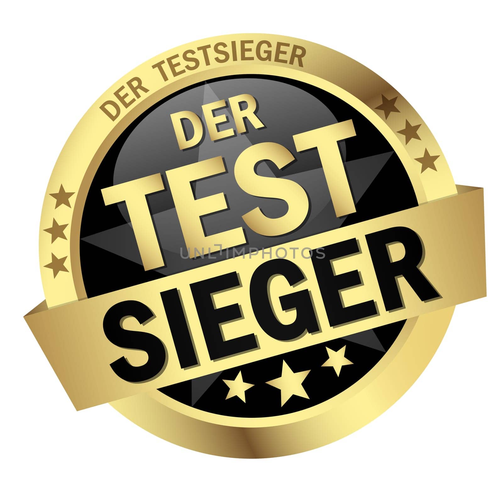 colored isolated button OF TESTSIEGER