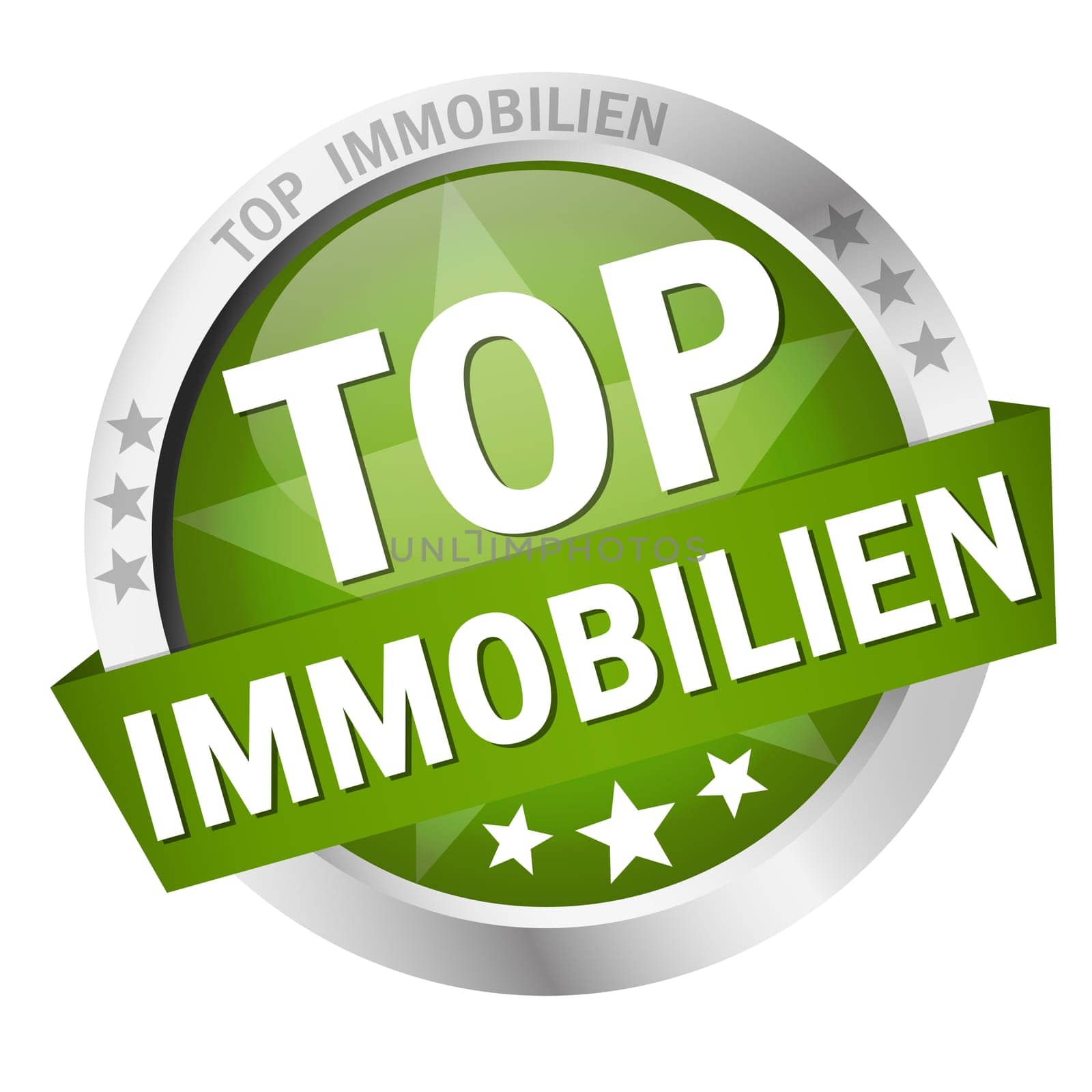 colored isolated button TOP REAL ESTATE