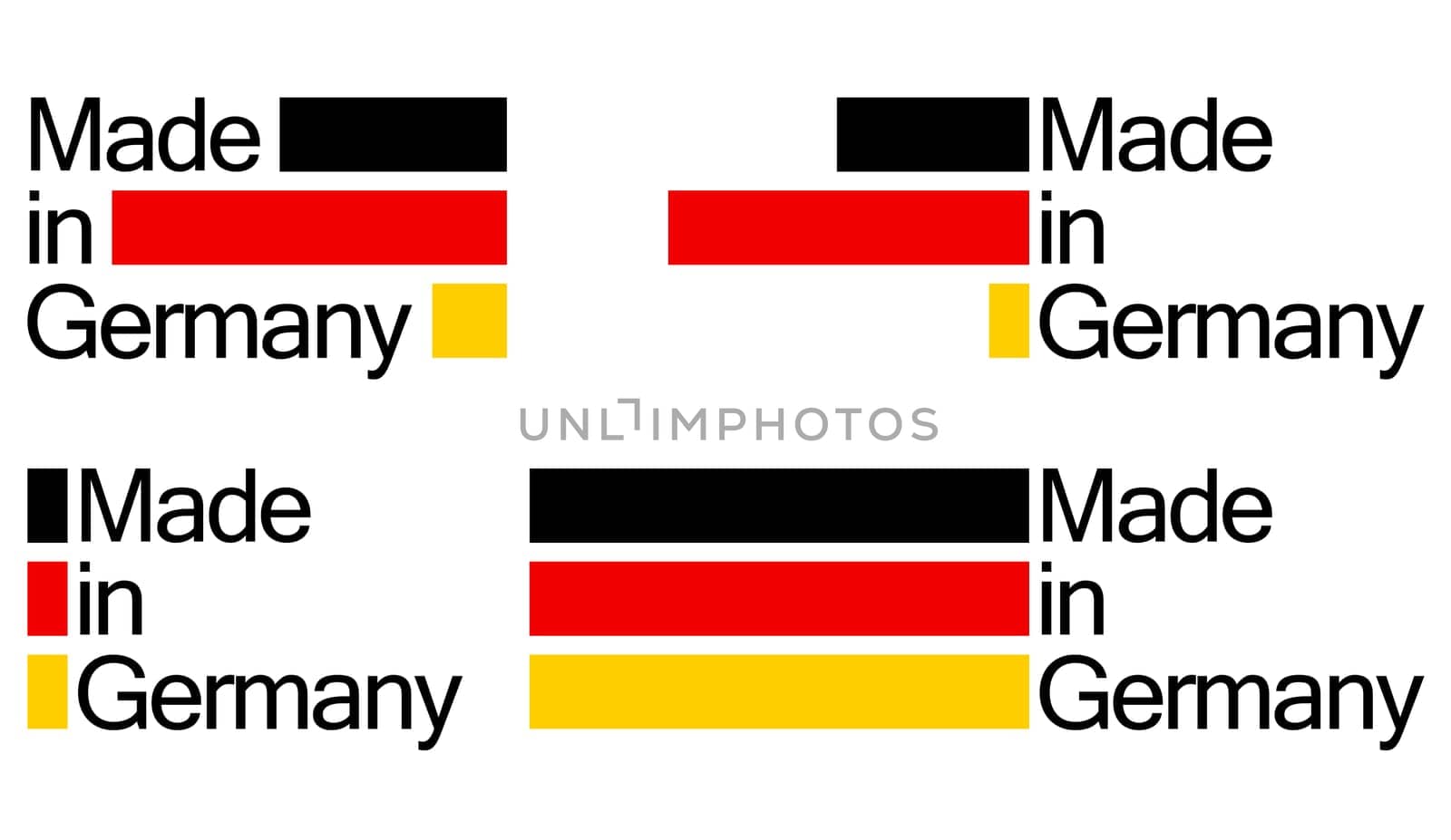 collection of seals of quality MADE IN GERMANY