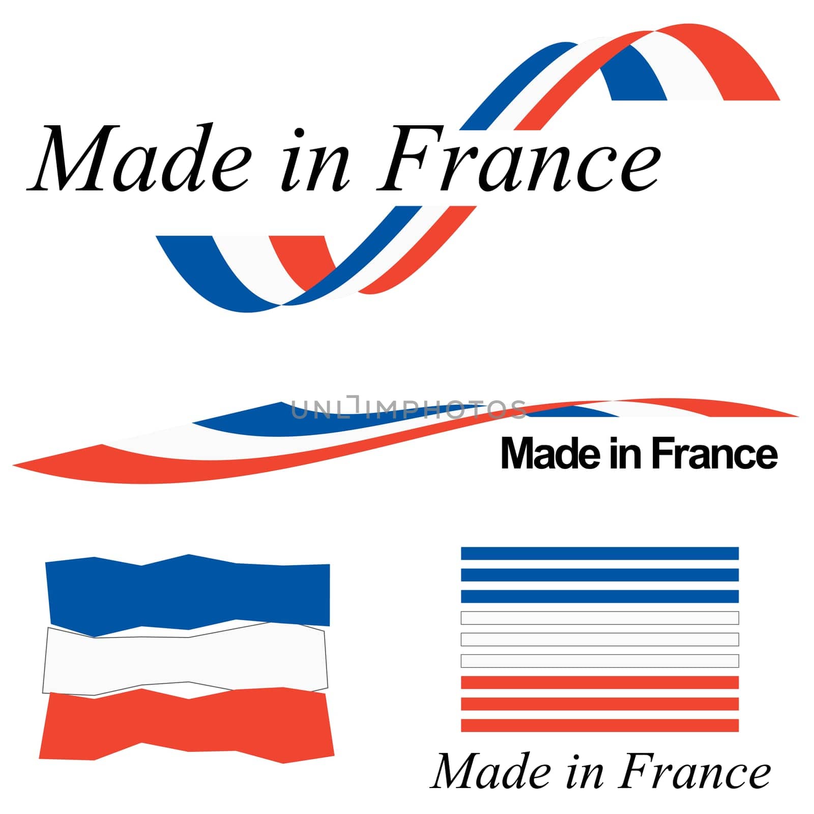 collection of seals of quality MADE IN FRANCE