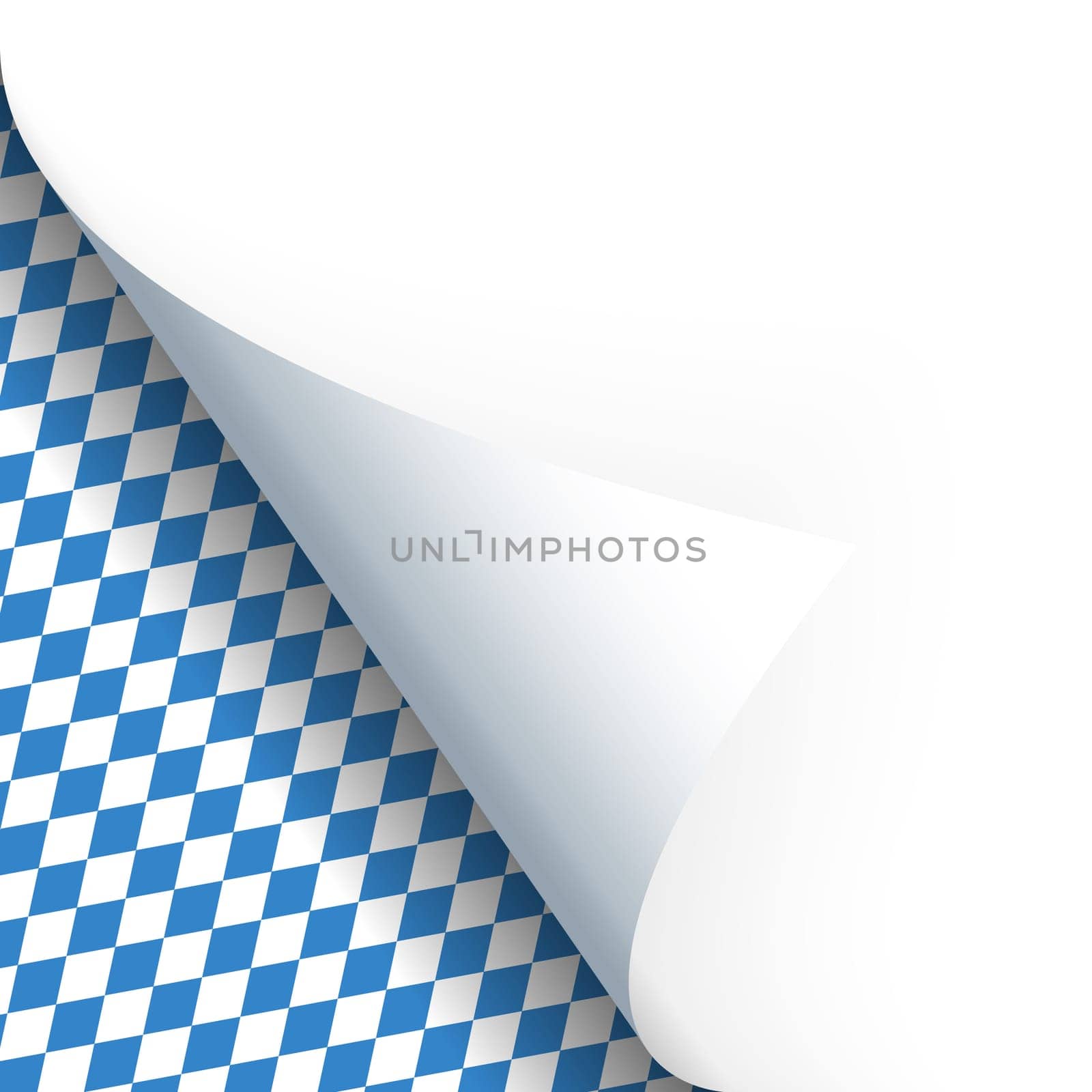 Paper lower left corner with oktoberfest background