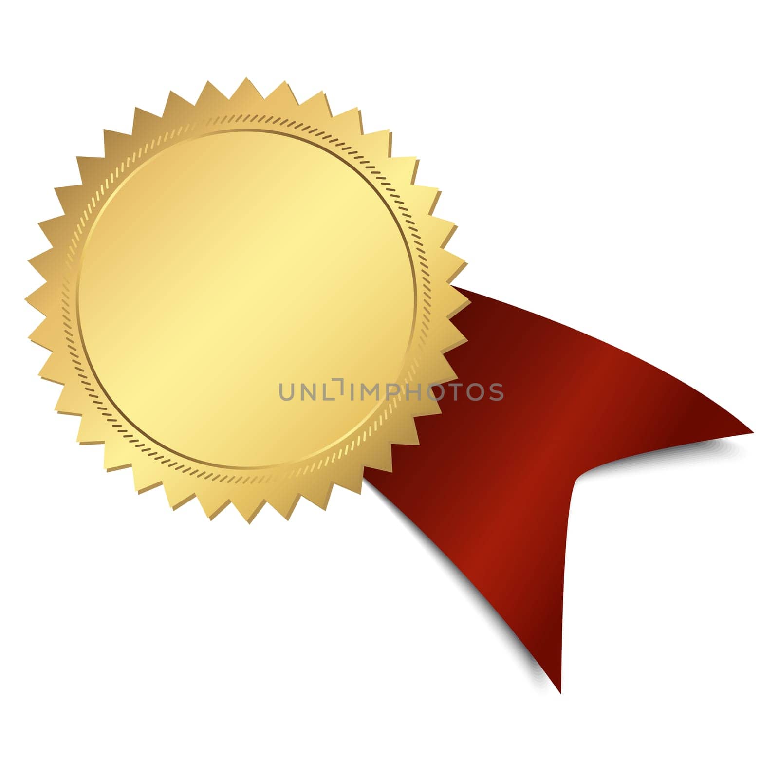 gold button with ribbon template