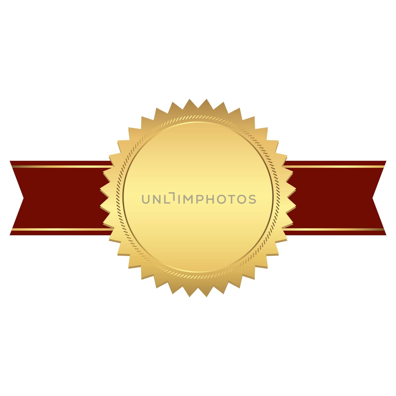 gold button with ribbon template