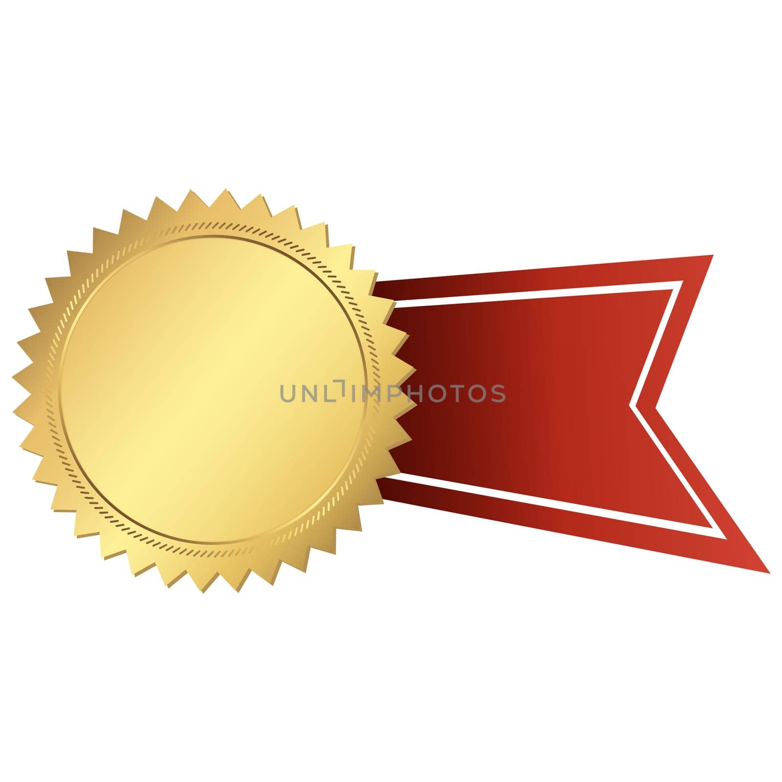 gold button with ribbon template