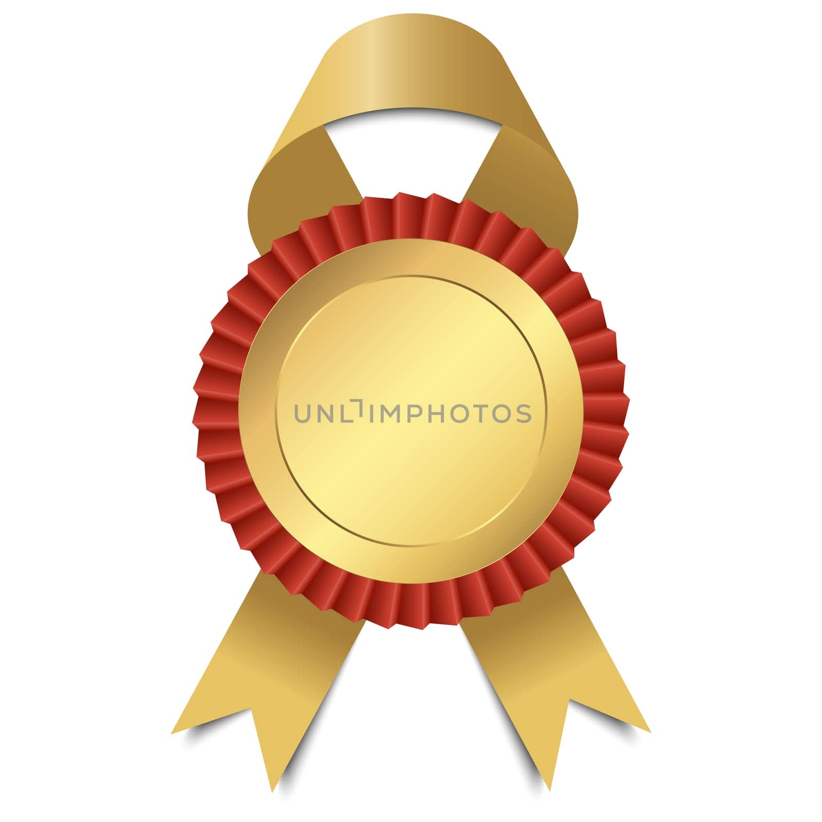 gold button with ribbon template