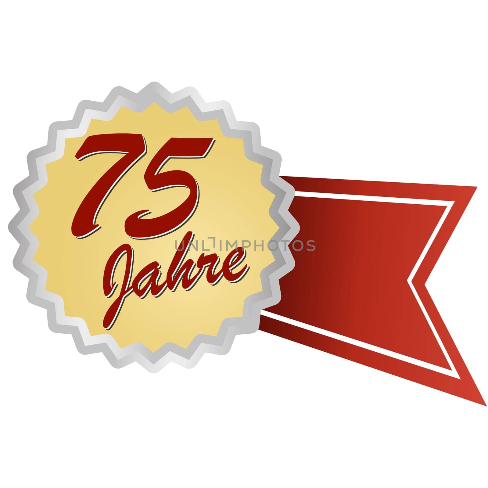 Jubilee button german anniversary 75 years