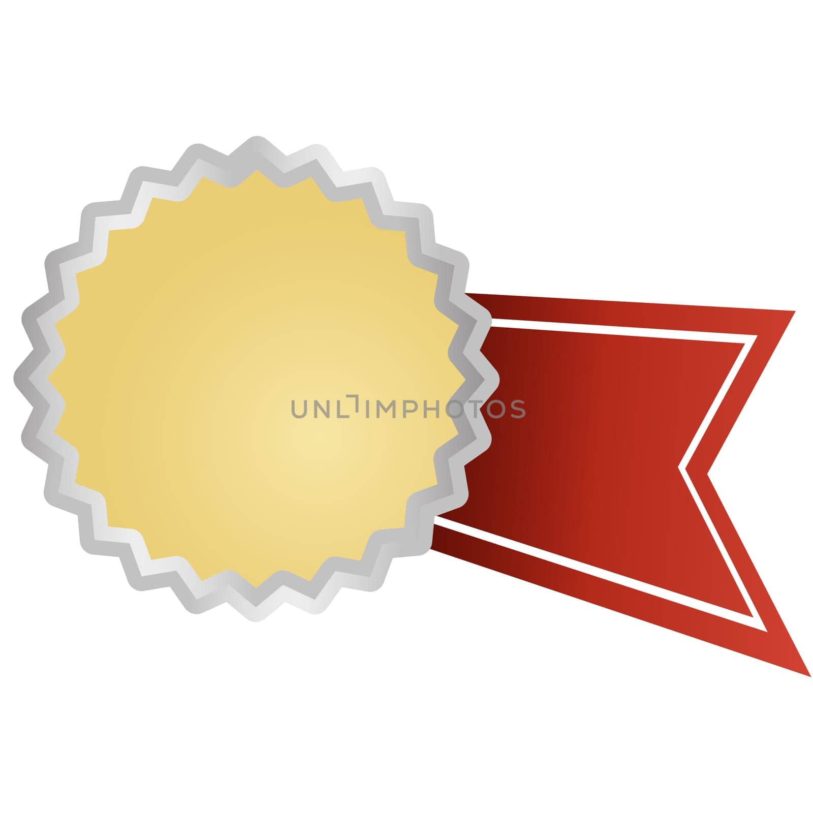 gold button with ribbon template
