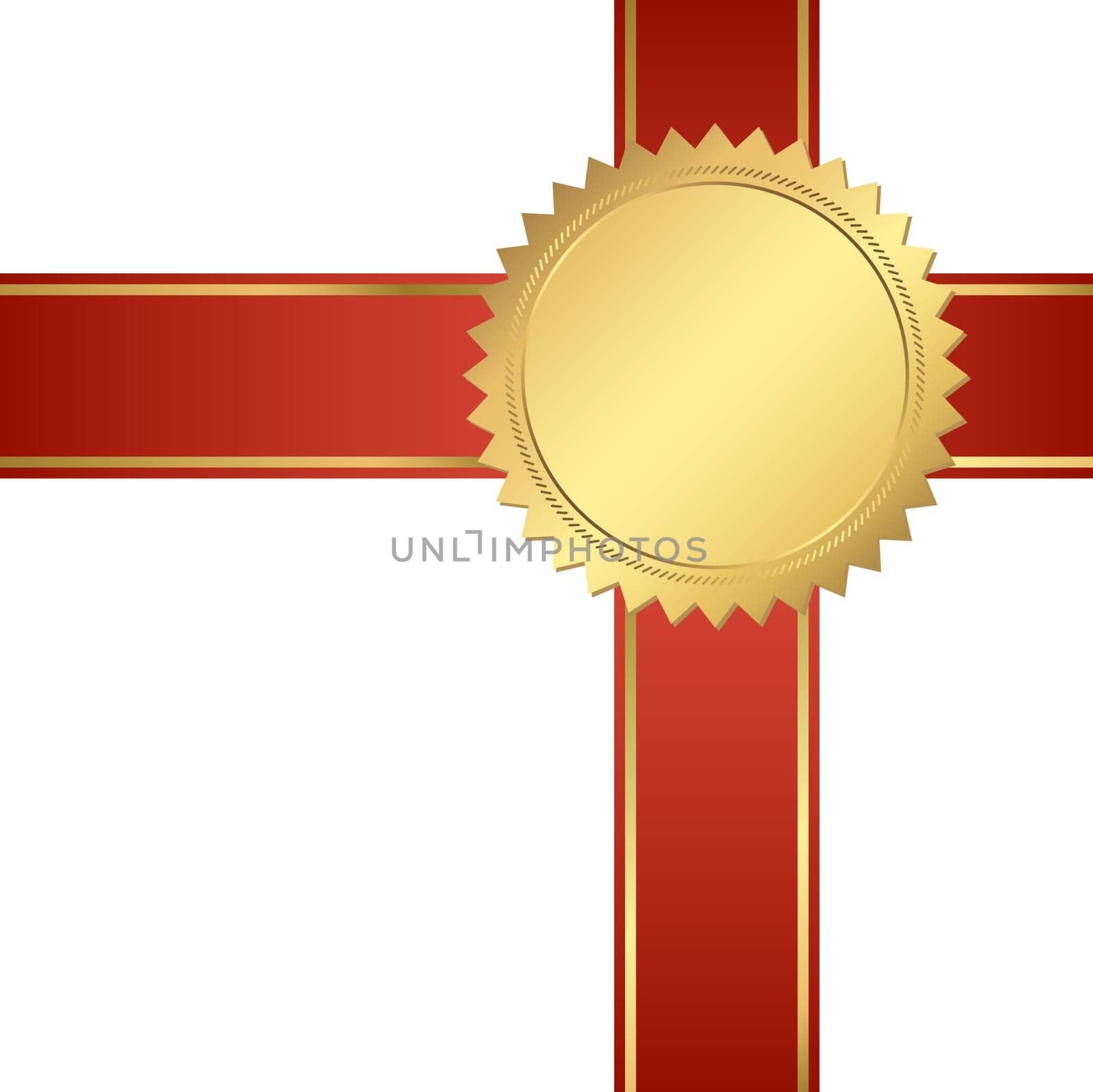 seal of quality template with ribbons