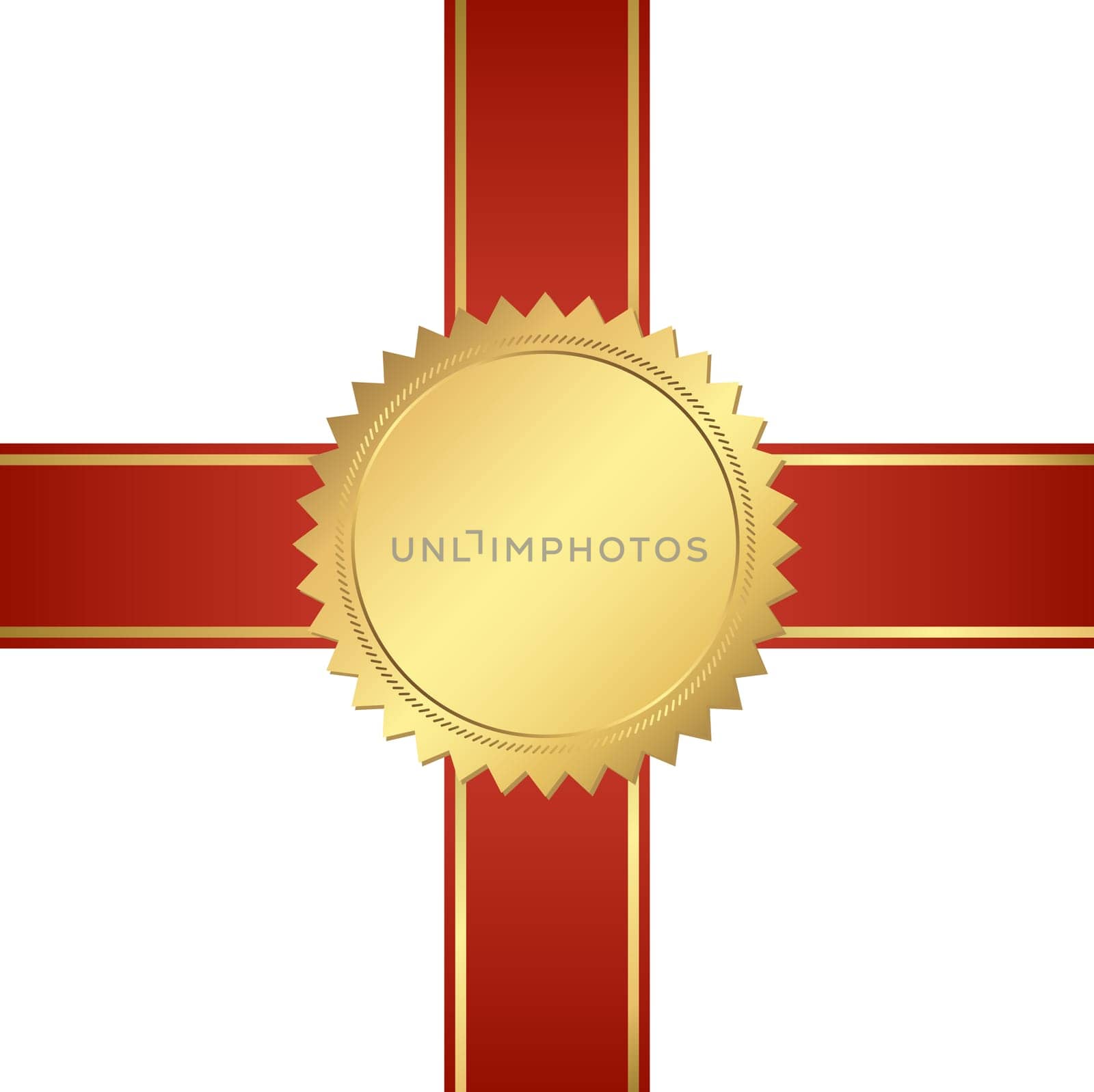 seal of quality template with ribbons