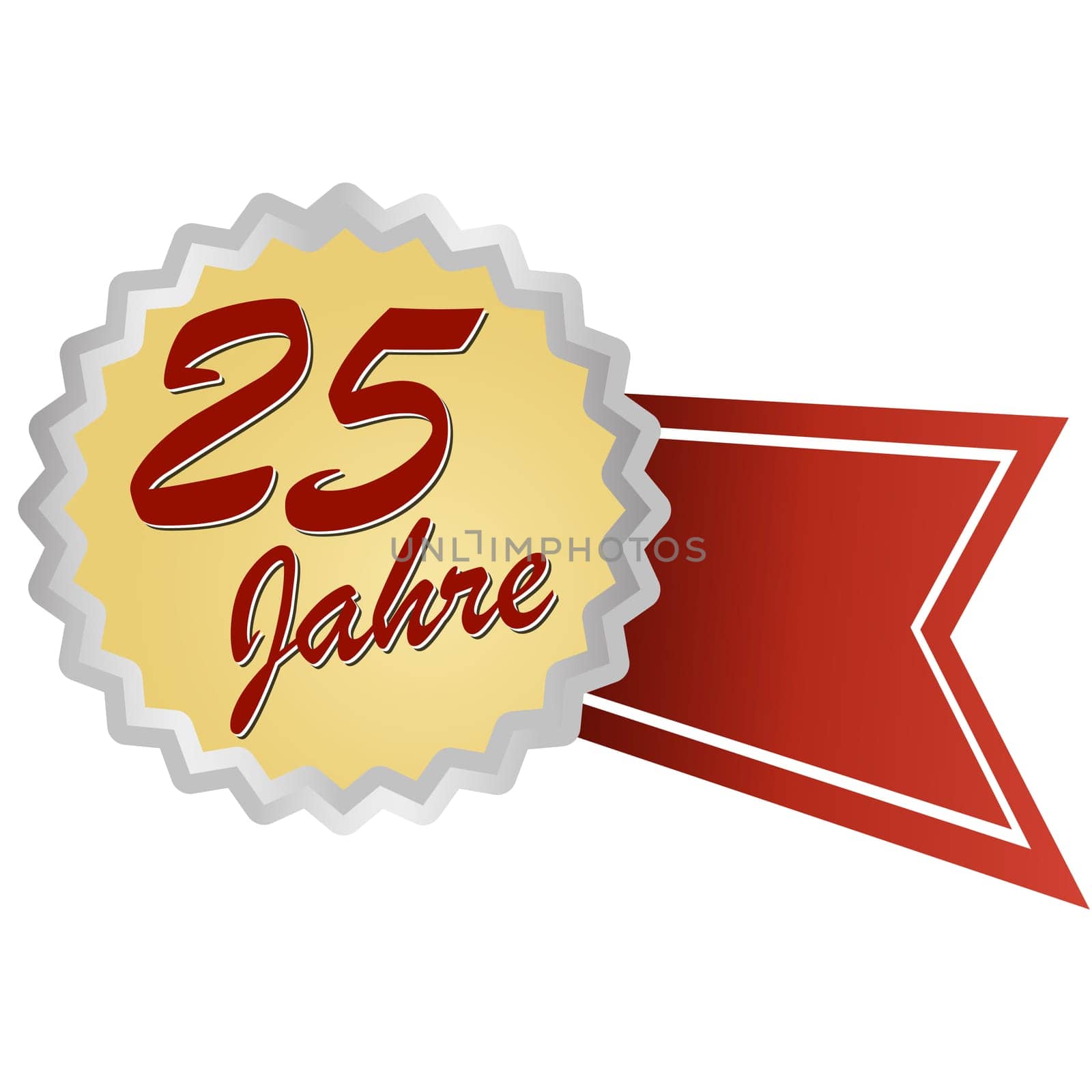 Jubilee button german Anniversary 25 years