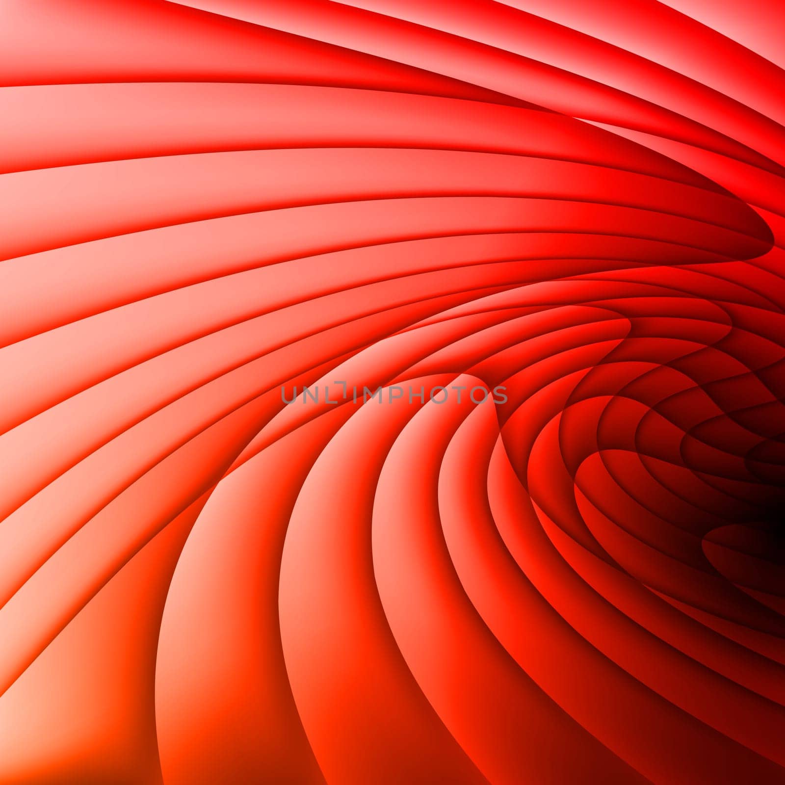 Red curvy gradient waves. Stripes. Background. Wallpaper.