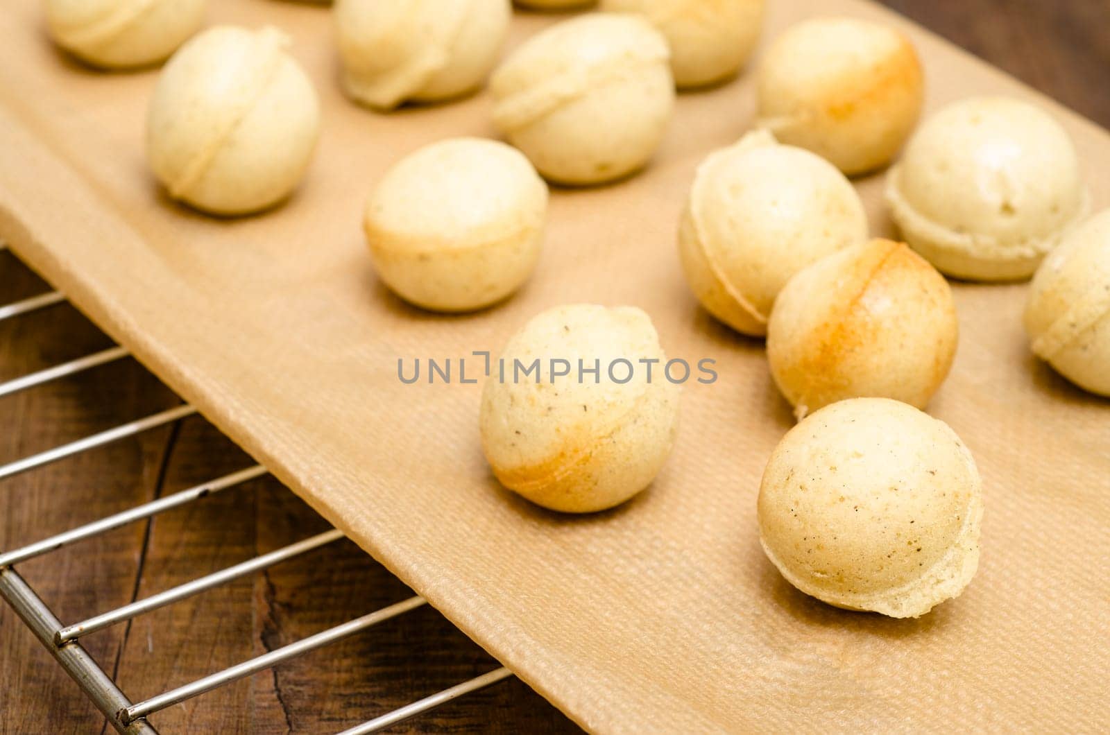 Baked cake pops from the oven