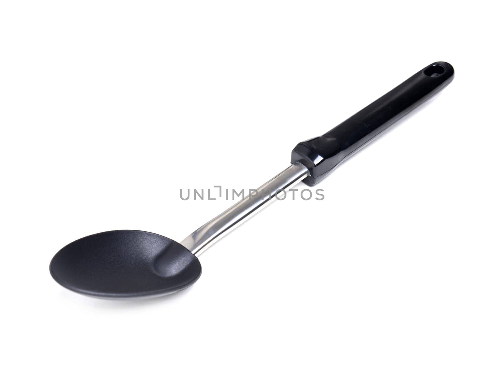 black plastic lader on a white background