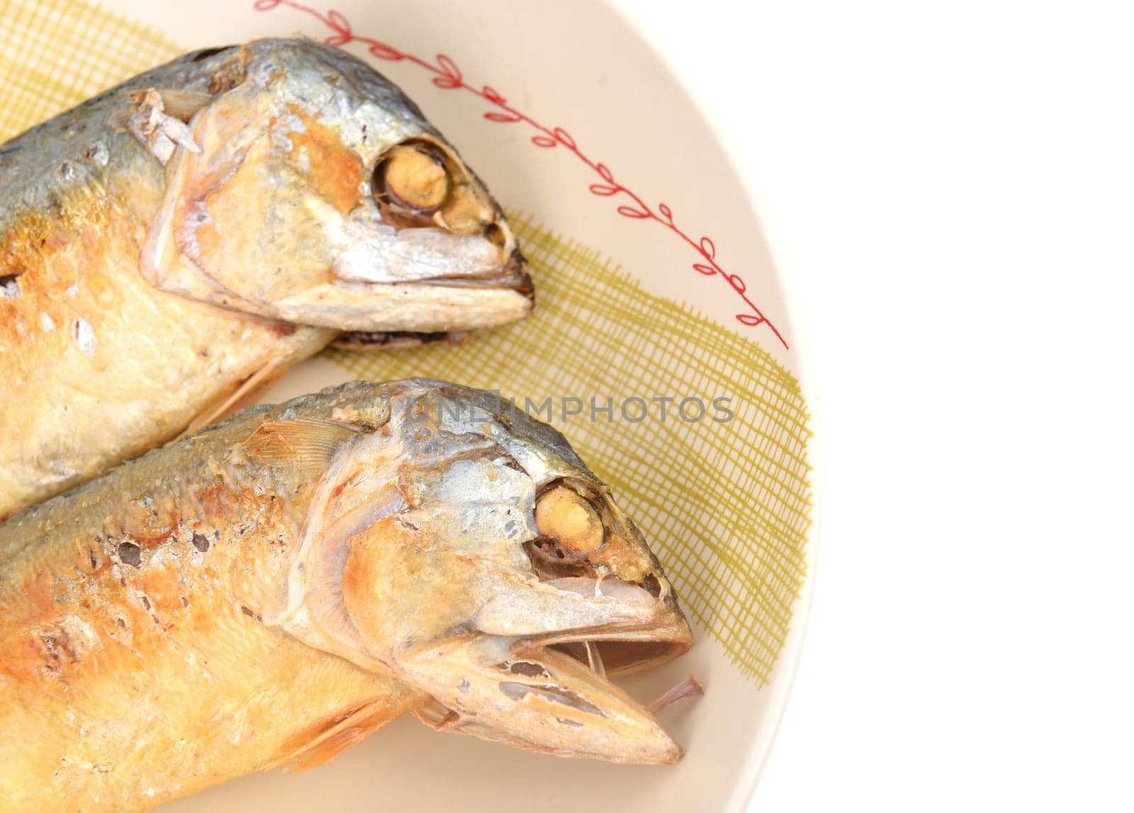 mackerel fried on a dish (thai food)
