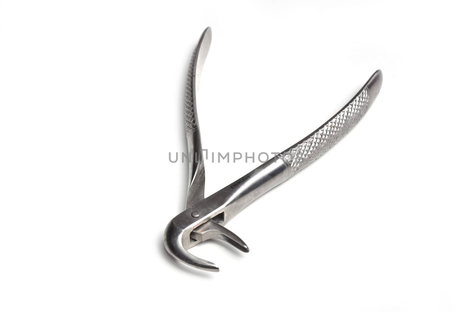 Surgical instruments isolated on white background