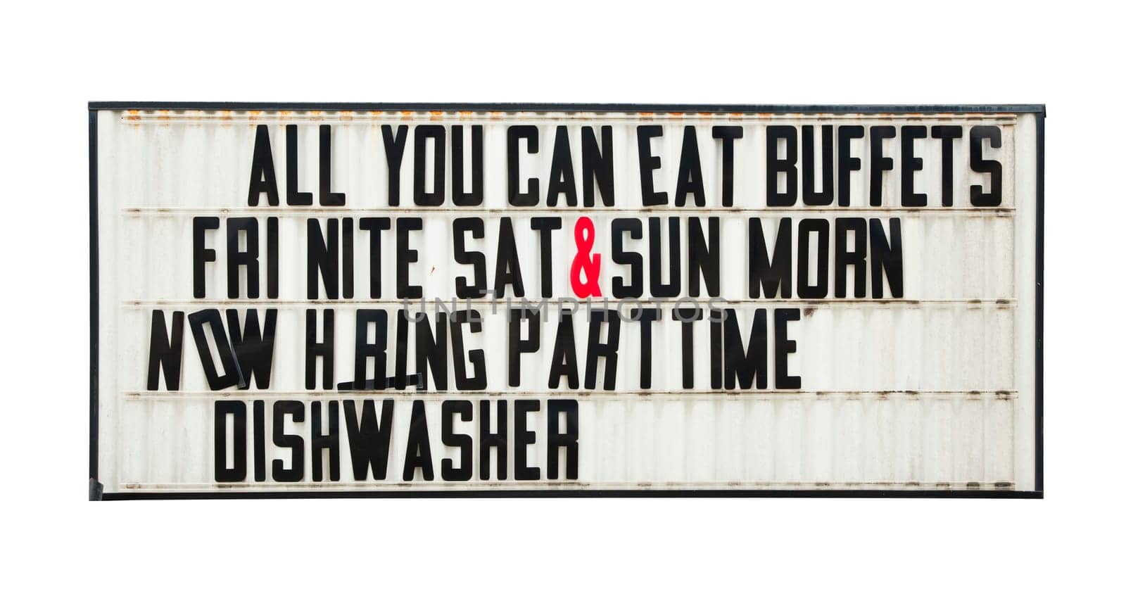 Retro road side sign for a restaurant