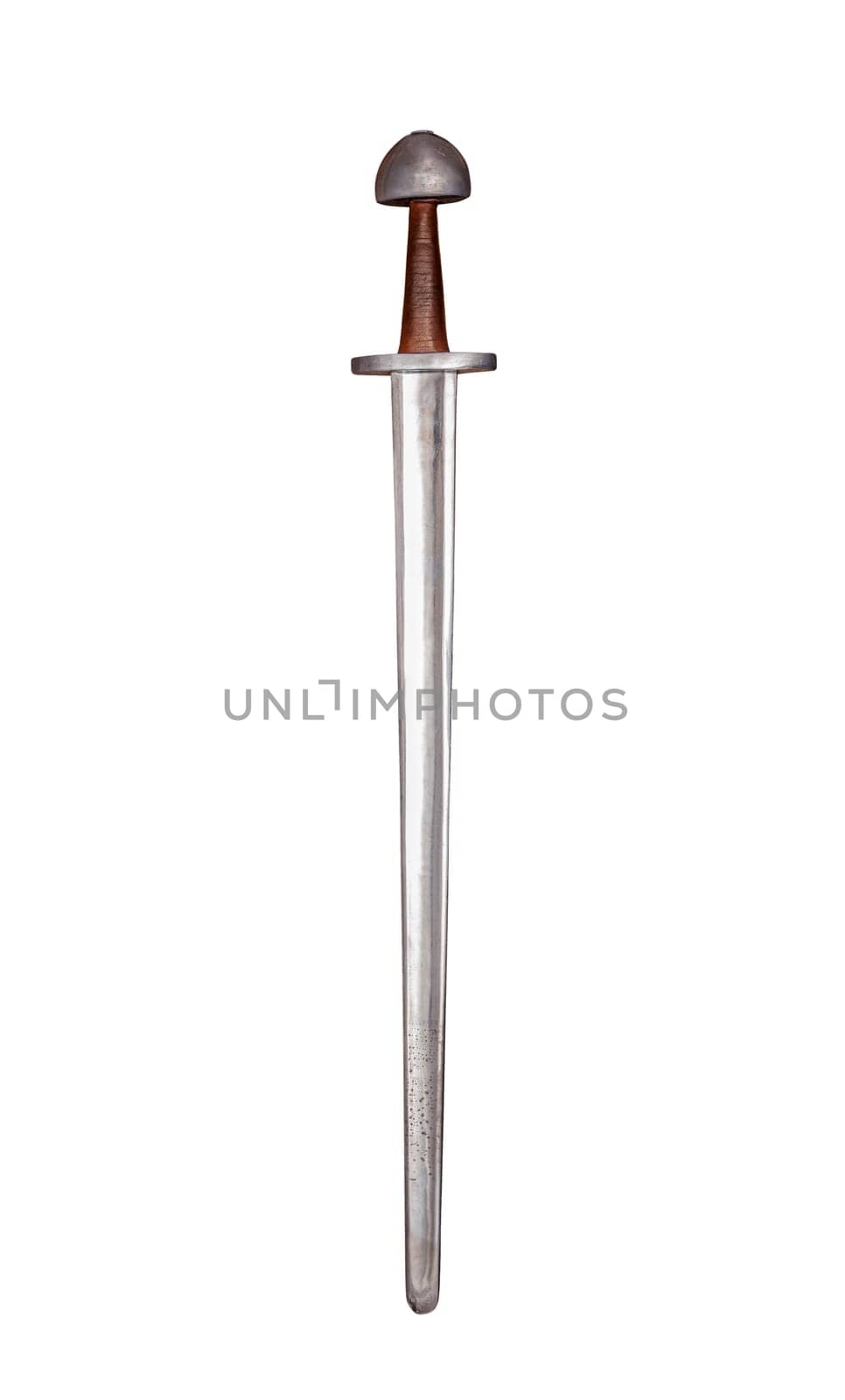 Medieval sword isolated on white background