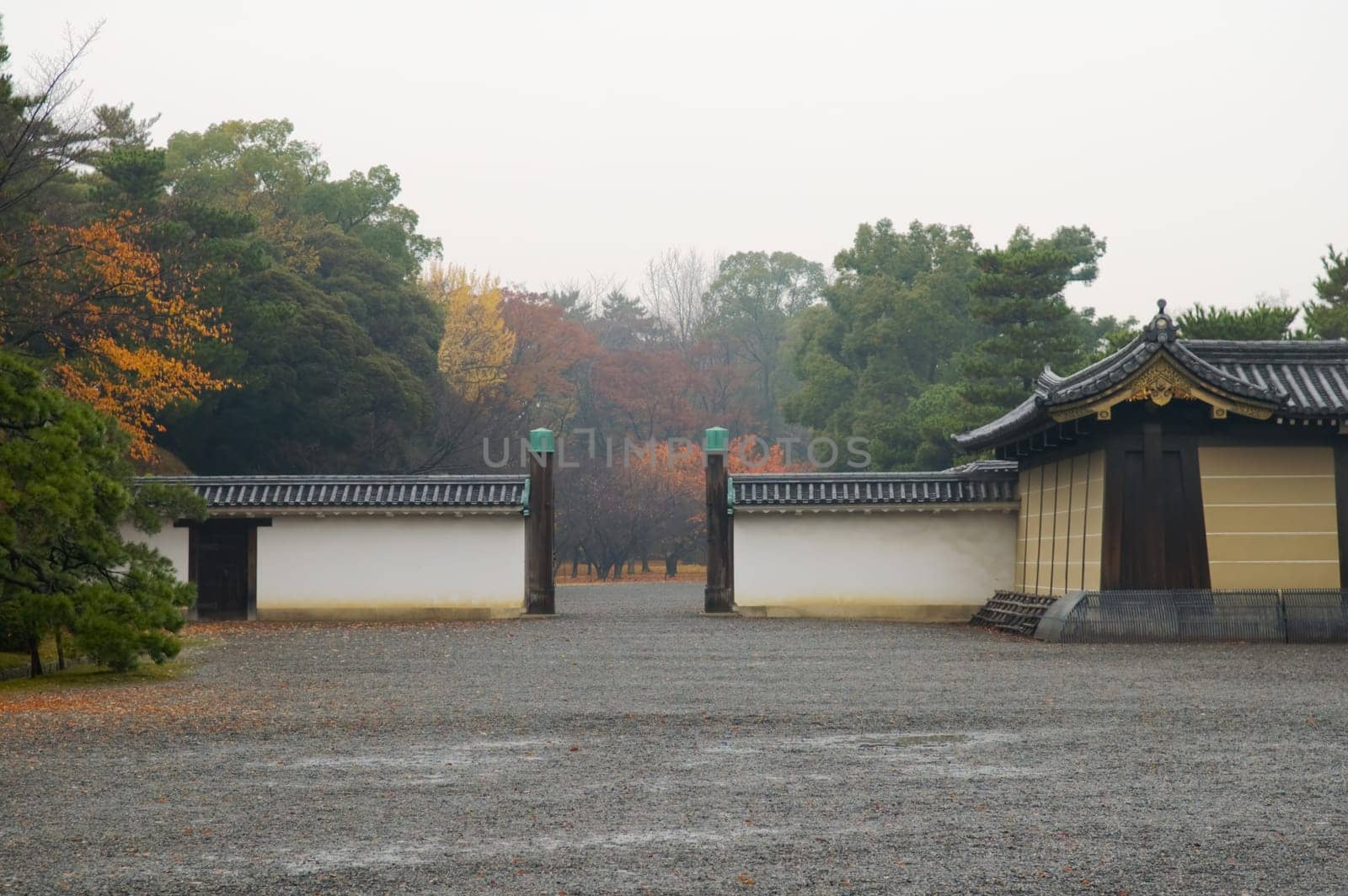 The wall in Nijo Castle, in Kyoto city