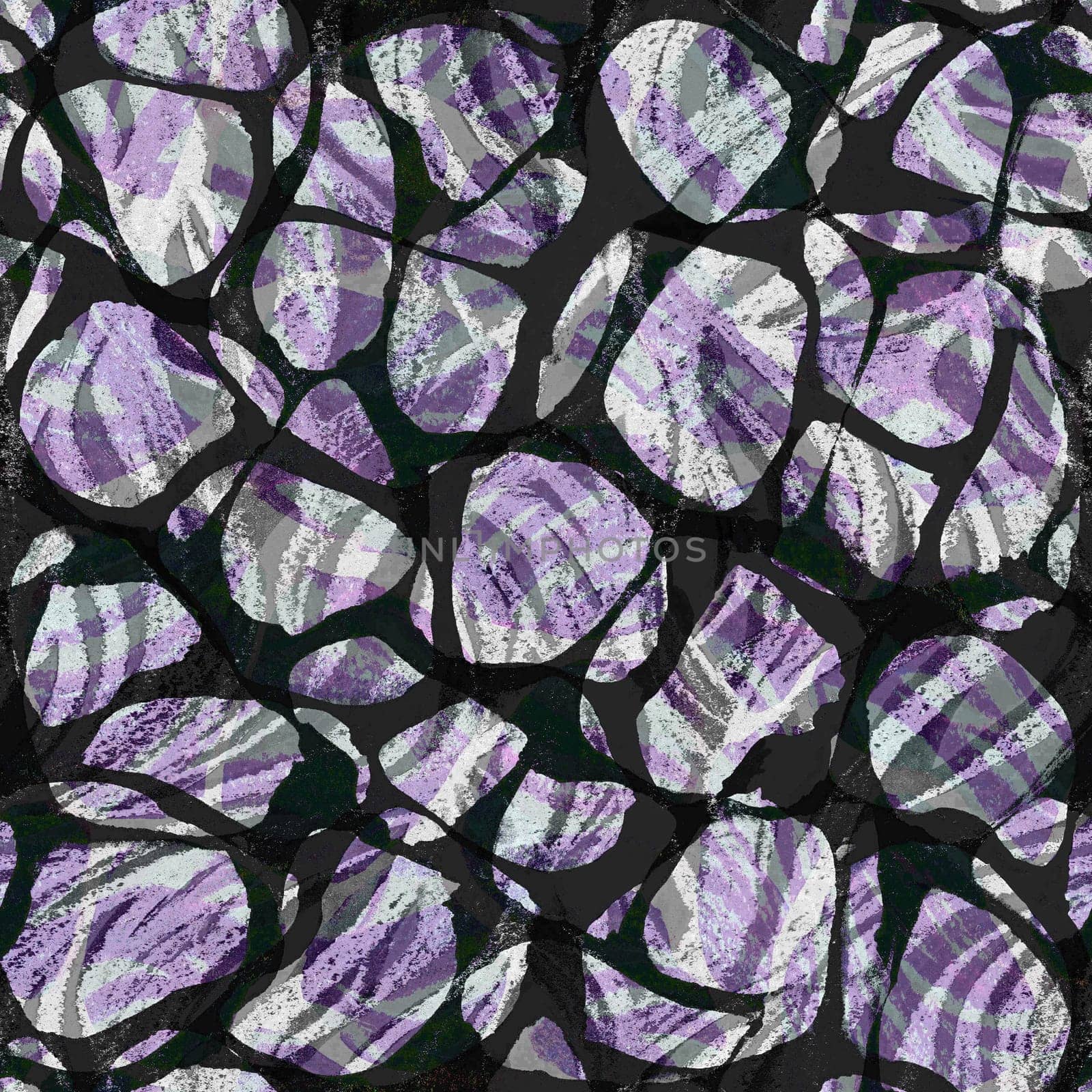 Modern dark fashion pattern seamless pattern with stylized bio structure by MarinaVoyush