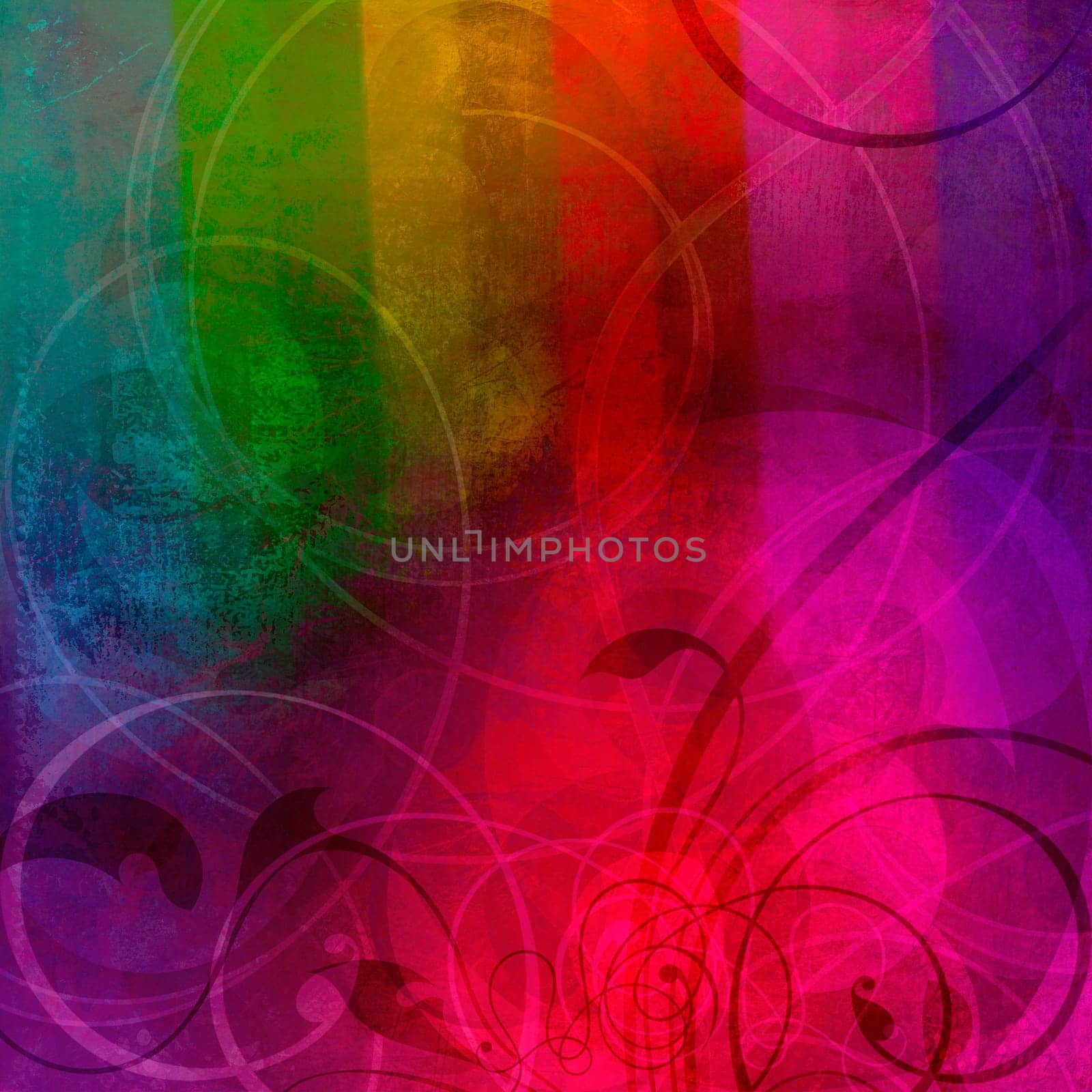 abstract painting in mixed-media style