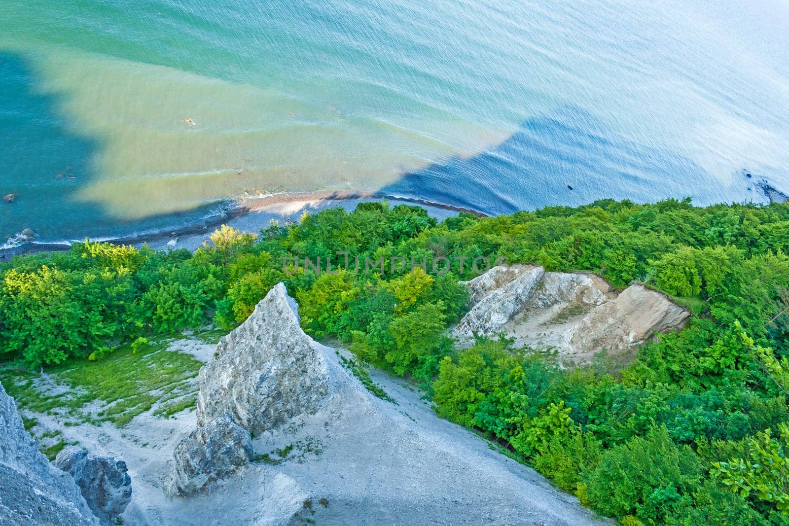 view from the Vicoria-Sicht, cliff coast near Koenigsstuhl, Island of Ruegen