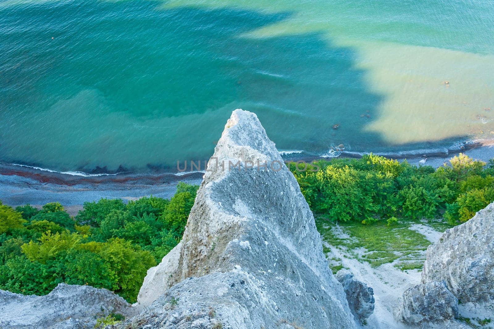 view from the Vicoria-Sicht, cliff coast near Koenigsstuhl, Island of Ruegen