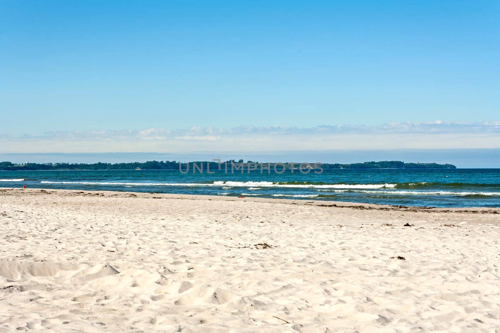 View from the Schaabe beach, between Juliusruh and Glowe, towards Putgarten, Island of Ruegen