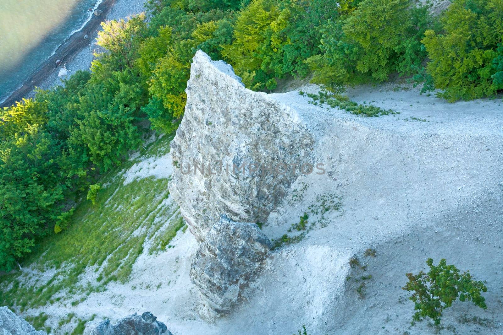 view from the Vicoria-Sicht, cliff coast near Koenigsstuhl, Island of Ruegen