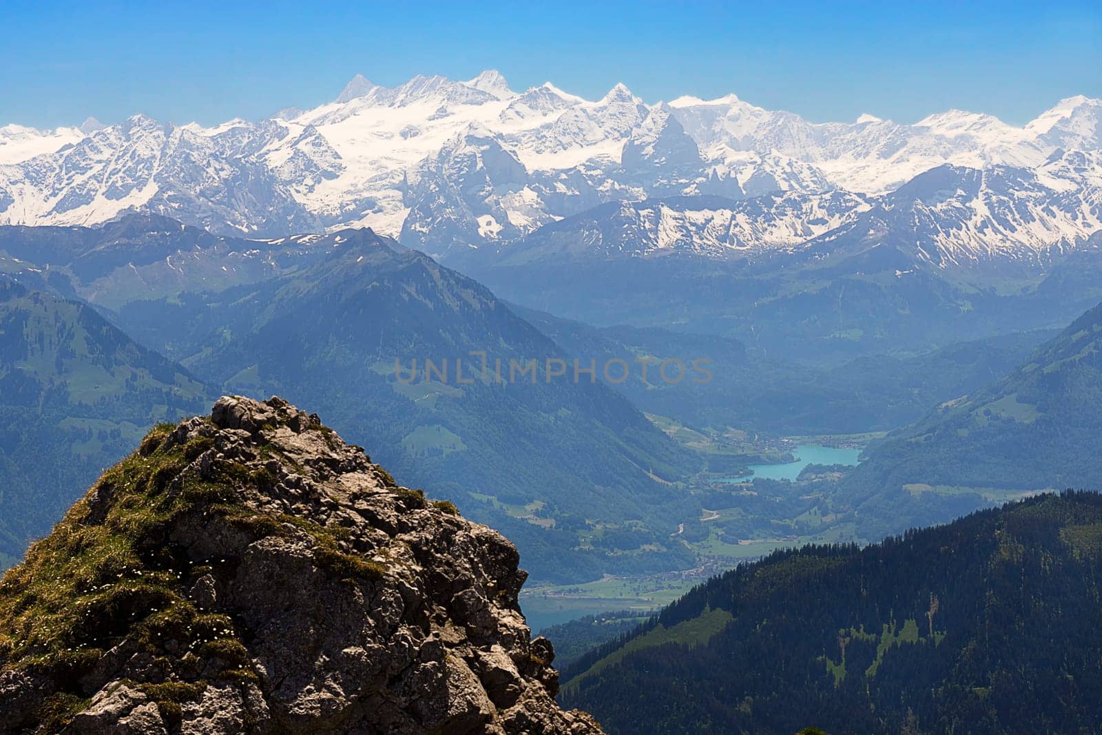 View from Pilate to the Bernese Alps
