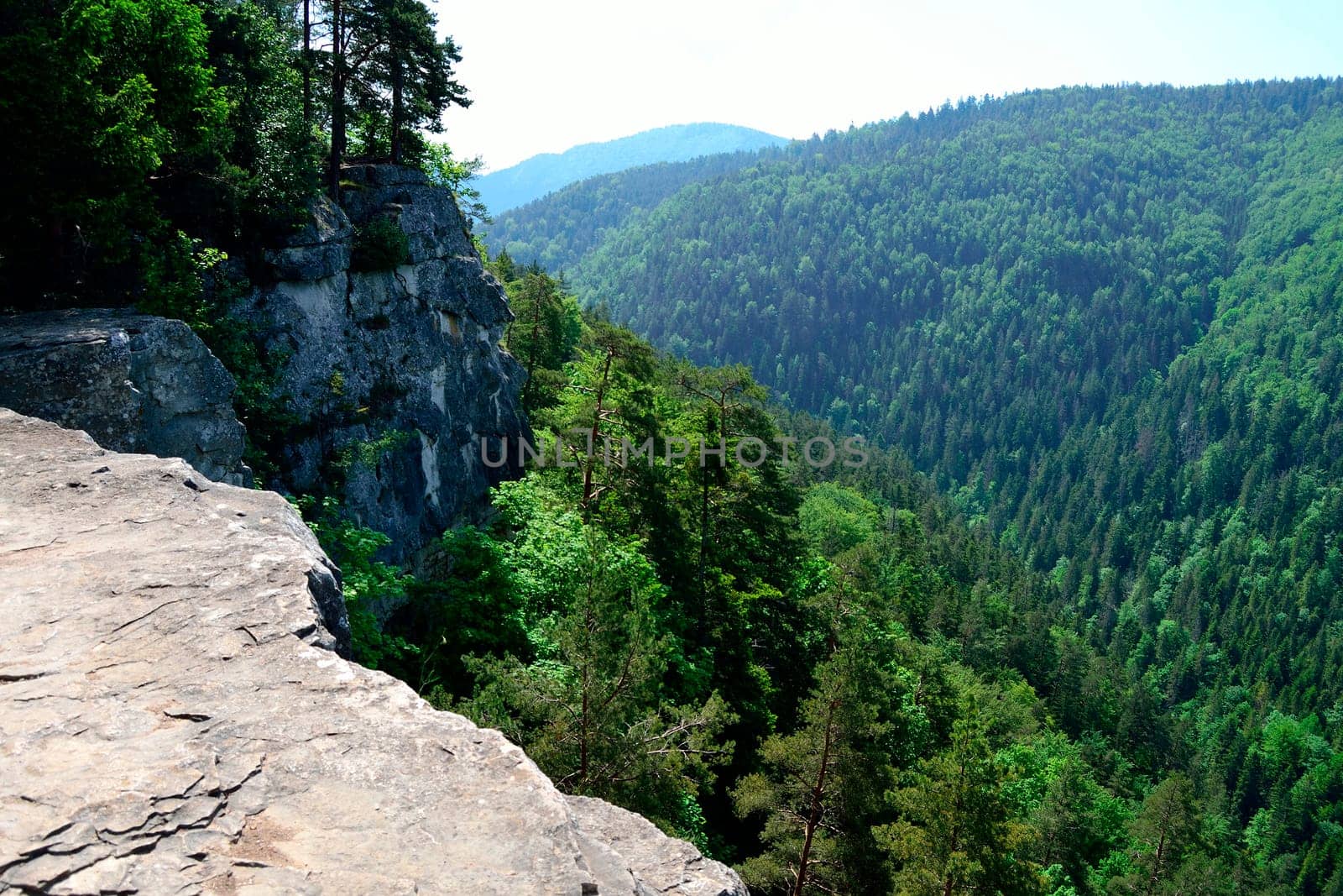 Outlook from cliff in Slovak Paradise