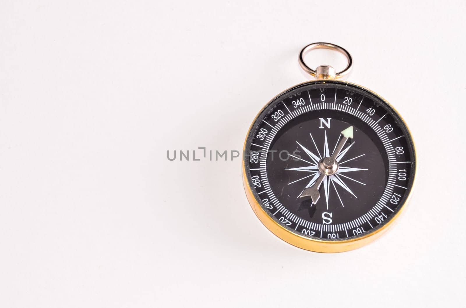 Vintage Classic Compass on a White Background