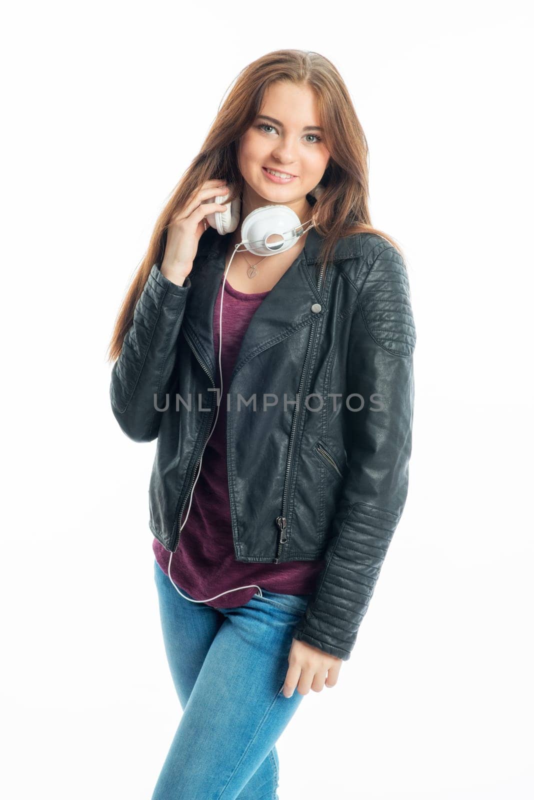 Teenagers with headphones