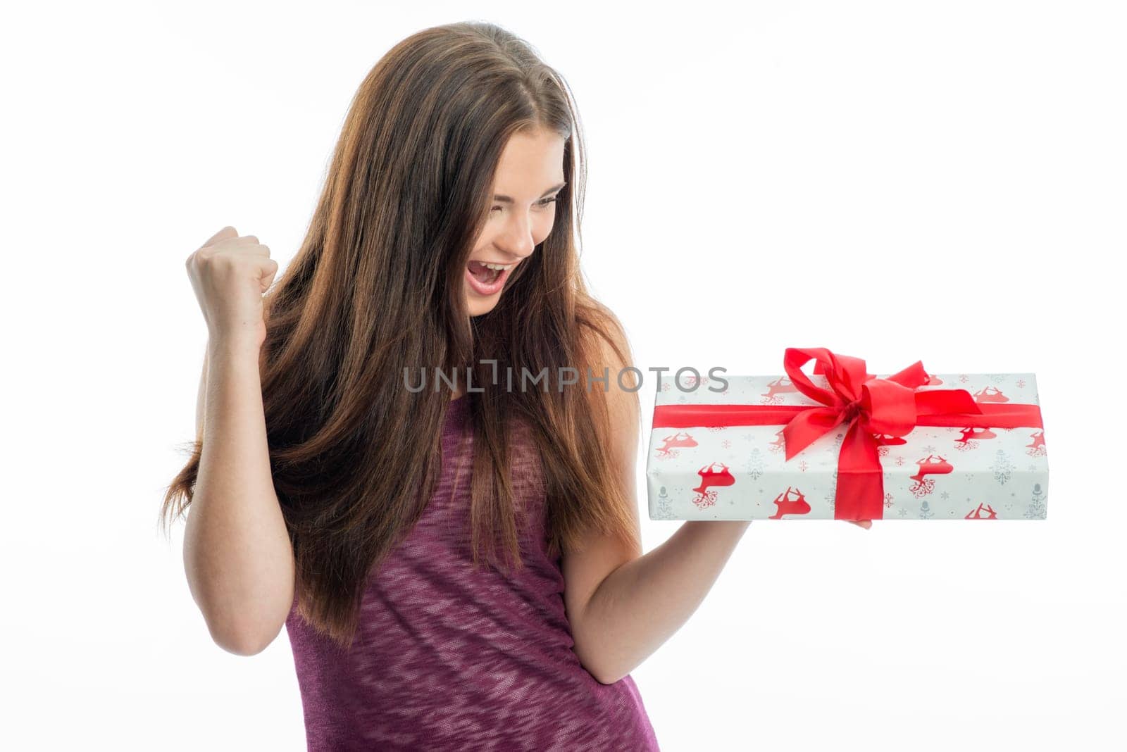 Teenager with gift